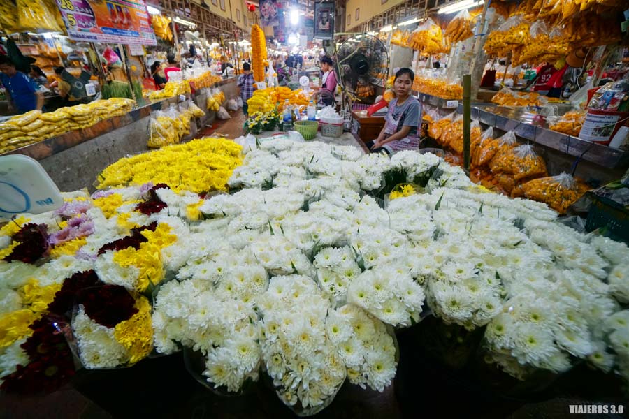 Mercado de las flores en Chiang Mai