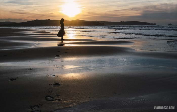 Atardecer en Valdearenas, playas de Cantabria