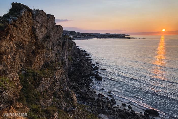 Atardecer en Comillas, Cantabria