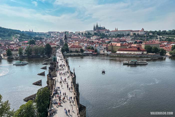 Puente de Carlos desde la Torre de la Ciudad Vieja.