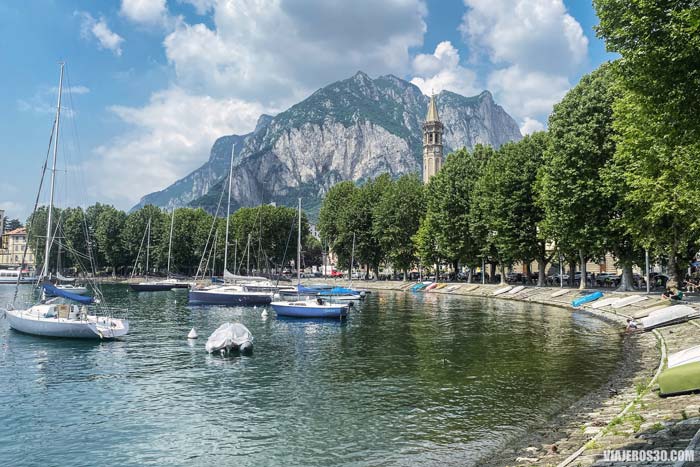Lecco, paseo marítimo, Italia