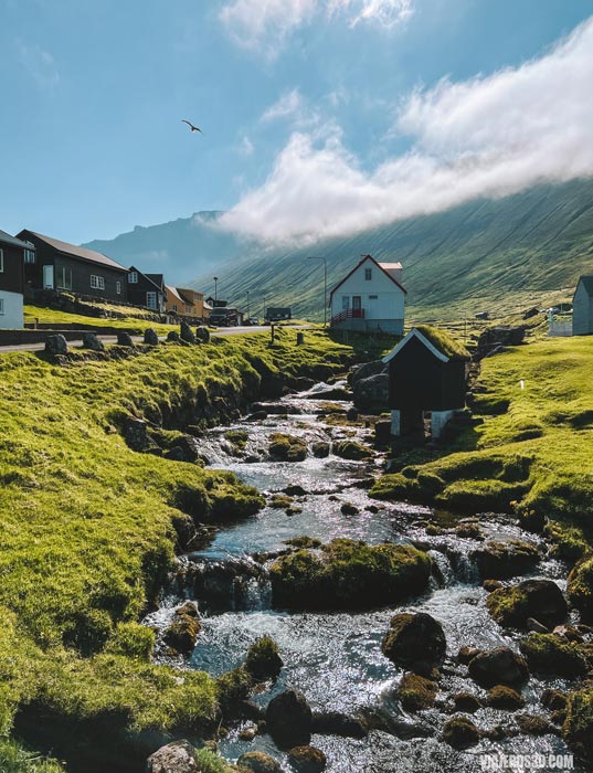 El idílico pueblo de Gjógv.