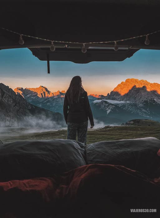 Viajar en camper por los Dolomitas.