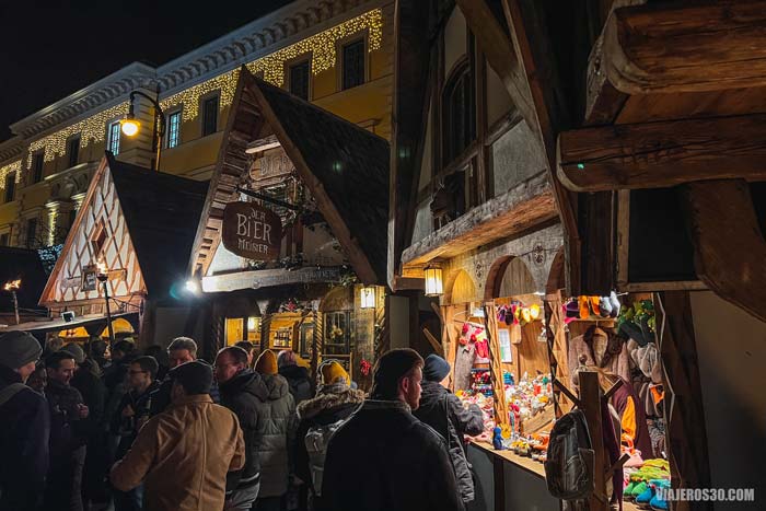 Mercado medieval Adventsspektakel und Mittelaltermarkt, mercadillo navideño en Múnich