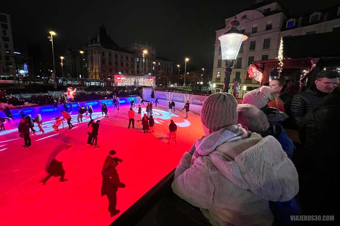 Pista de hielo en Múnich.