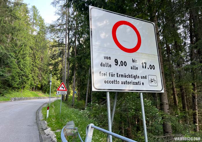 Carretera con horario restringido: Alpe di Siusi