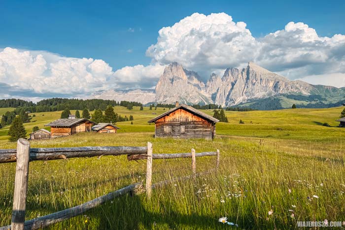 Alpe di Siusi, una de las rutas más bonitas de Dolomitas.