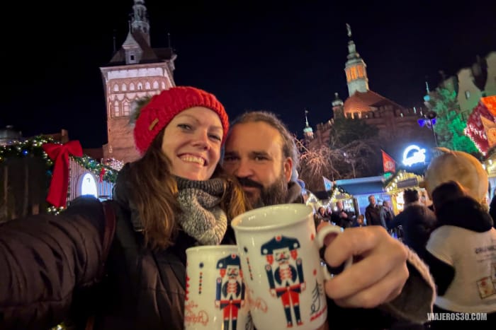 Vino caliente en los mercados de Navidad.